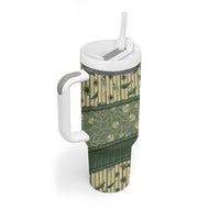 Hawaii Christmas In July Tumbler With Handle Olive Green Mele Kalikimaka Sea Animals DT05 - Polynesian Pride