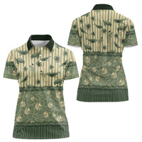 Hawaii Christmas In July Women Polo Shirt Olive Green Mele Kalikimaka Sea Animals DT05 - Polynesian Pride