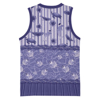 Hawaii Christmas In July Basketball Jersey Amethyst Purple Mele Kalikimaka Sea Animals DT05 - Polynesian Pride