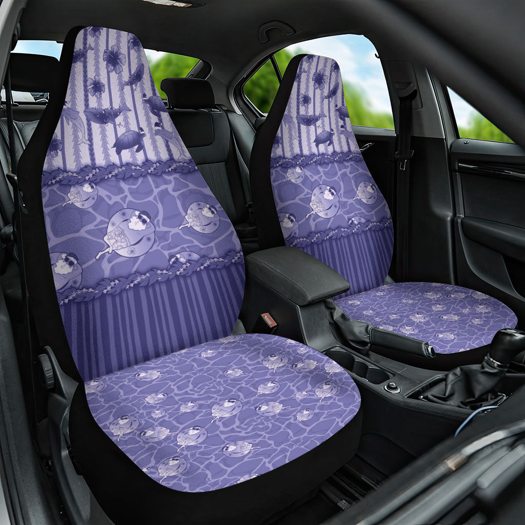 Hawaii Christmas In July Car Seat Cover Amethyst Purple Mele Kalikimaka Sea Animals DT05 One Size Purple - Polynesian Pride
