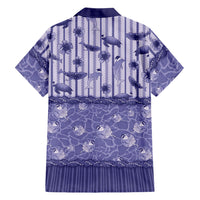 Hawaii Christmas In July Family Matching Long Sleeve Bodycon Dress and Hawaiian Shirt Amethyst Purple Mele Kalikimaka Sea Animals DT05 - Polynesian Pride