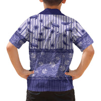 Hawaii Christmas In July Family Matching Puletasi and Hawaiian Shirt Amethyst Purple Mele Kalikimaka Sea Animals DT05 - Polynesian Pride