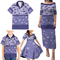 Hawaii Christmas In July Family Matching Puletasi and Hawaiian Shirt Amethyst Purple Mele Kalikimaka Sea Animals DT05 - Polynesian Pride