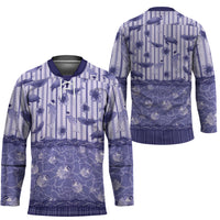 Hawaii Christmas In July Hockey Jersey Amethyst Purple Mele Kalikimaka Sea Animals DT05 - Polynesian Pride