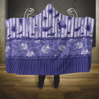 Hawaii Christmas In July Hooded Blanket Amethyst Purple Mele Kalikimaka Sea Animals DT05 - Polynesian Pride