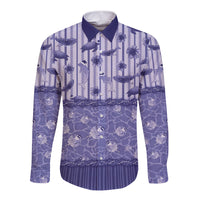 Hawaii Christmas In July Long Sleeve Button Shirt Amethyst Purple Mele Kalikimaka Sea Animals DT05 Unisex Purple - Polynesian Pride