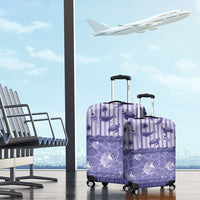 Hawaii Christmas In July Luggage Cover Amethyst Purple Mele Kalikimaka Sea Animals DT05 - Polynesian Pride