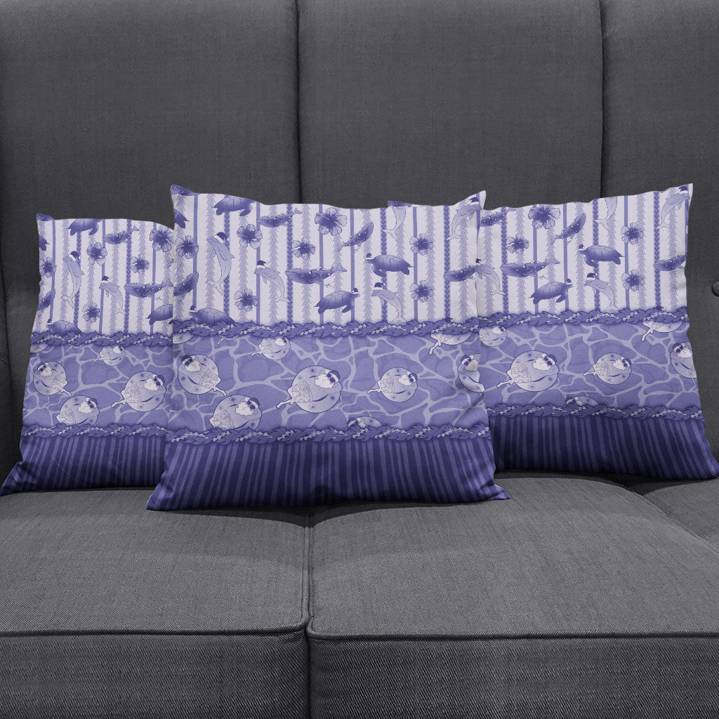 Hawaii Christmas In July Pillow Cover Amethyst Purple Mele Kalikimaka Sea Animals DT05 - Polynesian Pride