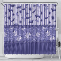 Hawaii Christmas In July Shower Curtain Amethyst Purple Mele Kalikimaka Sea Animals DT05 - Polynesian Pride