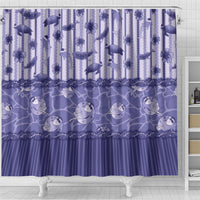 Hawaii Christmas In July Shower Curtain Amethyst Purple Mele Kalikimaka Sea Animals DT05 - Polynesian Pride