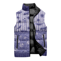Hawaii Christmas In July Sleeveless Puffer Jacket Amethyst Purple Mele Kalikimaka Sea Animals DT05 - Polynesian Pride