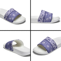 Hawaii Christmas In July Slide Sandals Amethyst Purple Mele Kalikimaka Sea Animals DT05 - Polynesian Pride