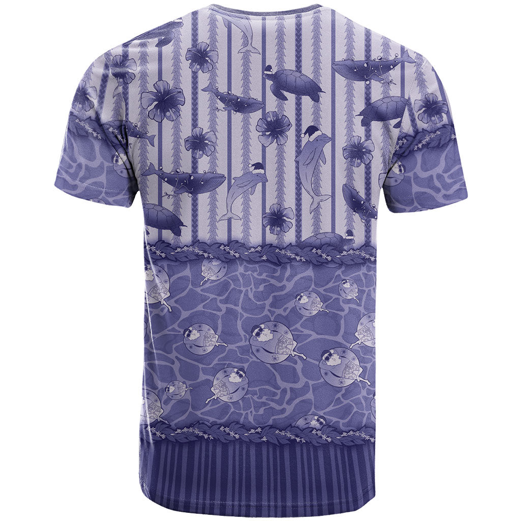 Hawaii Christmas In July T Shirt Amethyst Purple Mele Kalikimaka Sea Animals DT05 - Polynesian Pride