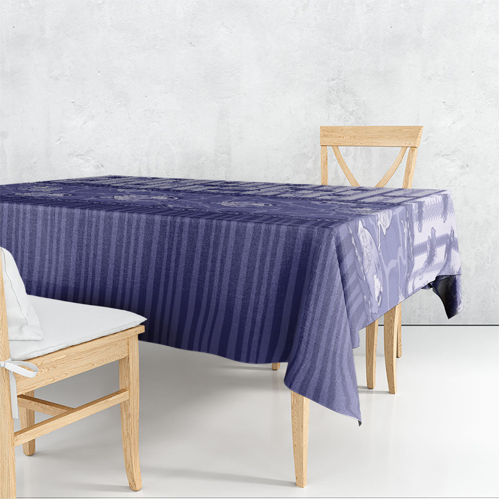 Hawaii Christmas In July Tablecloth Amethyst Purple Mele Kalikimaka Sea Animals