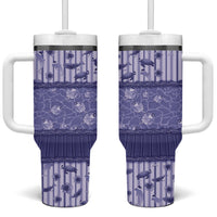 Hawaii Christmas In July Tumbler With Handle Amethyst Purple Mele Kalikimaka Sea Animals DT05 One Size: 40 oz Purple - Polynesian Pride