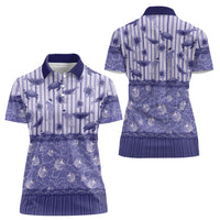 Hawaii Christmas In July Women Polo Shirt Amethyst Purple Mele Kalikimaka Sea Animals DT05 - Polynesian Pride
