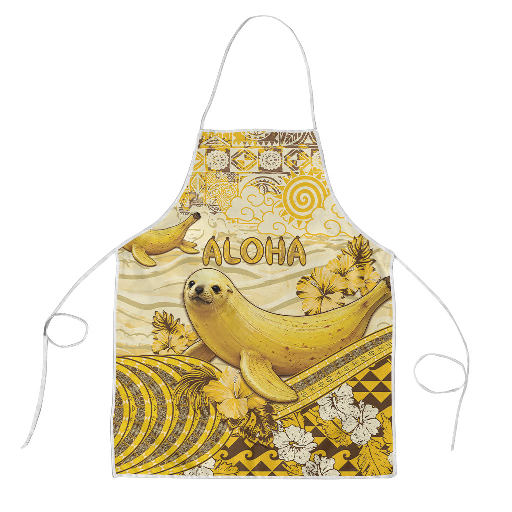 Hawaii Banana Seal Apron Ilio Holo I Ka Uaua Aloha DT05 Yellow - Polynesian Pride