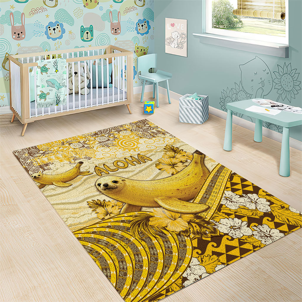 Hawaii Banana Seal Area Rug Ilio Holo I Ka Uaua Aloha DT05 - Polynesian Pride