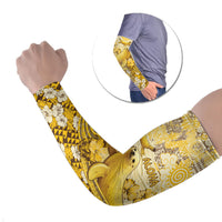 Hawaii Banana Seal Arm Sleeves Ilio Holo I Ka Uaua Aloha DT05 Set of 2 Yellow - Polynesian Pride