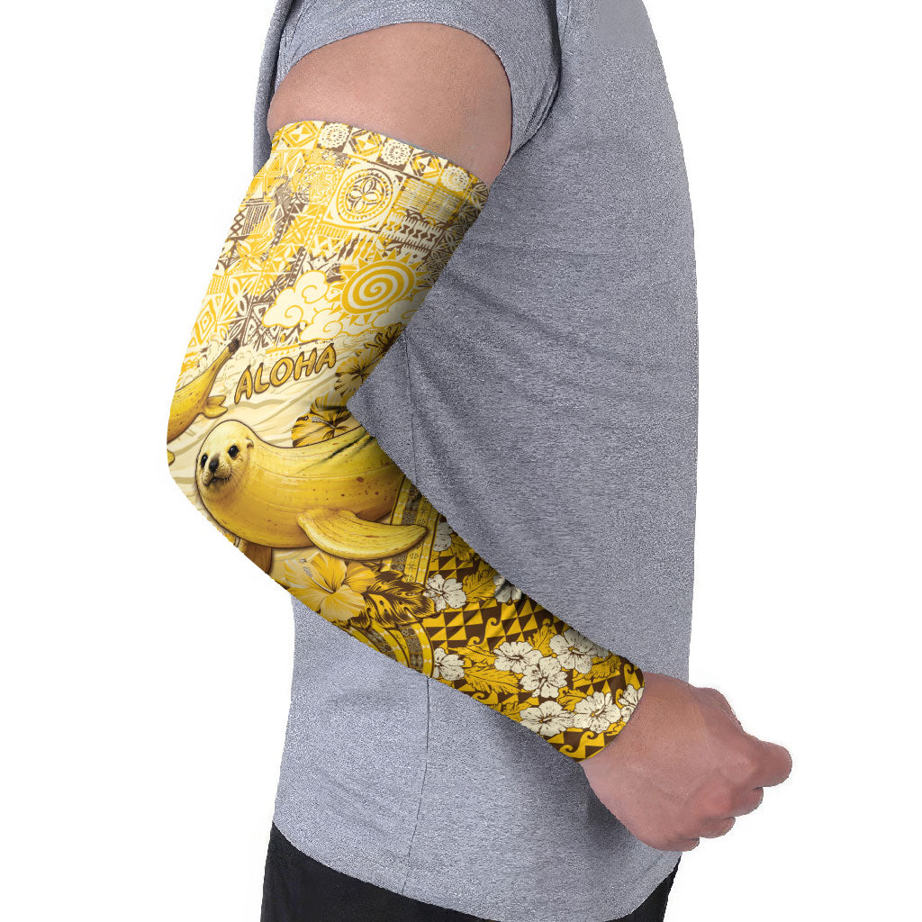 Hawaii Banana Seal Arm Sleeves Ilio Holo I Ka Uaua Aloha DT05 - Polynesian Pride