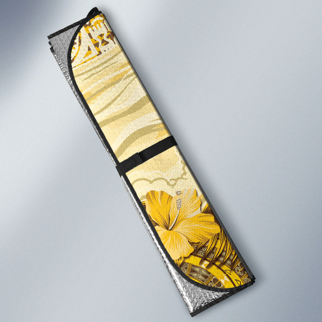 Hawaii Banana Seal Auto Sun Shade Ilio Holo I Ka Uaua Aloha DT05 - Polynesian Pride