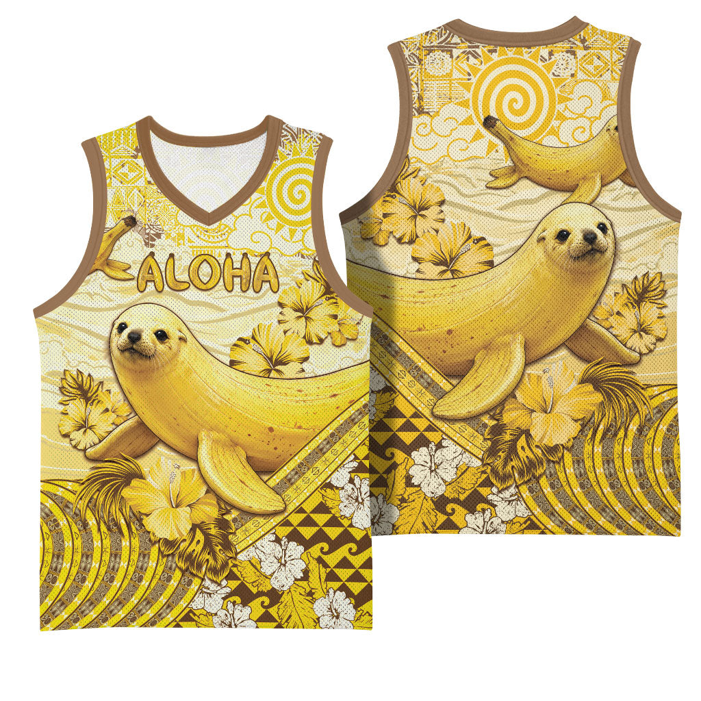 Hawaii Banana Seal Basketball Jersey Ilio Holo I Ka Uaua Aloha DT05 - Polynesian Pride