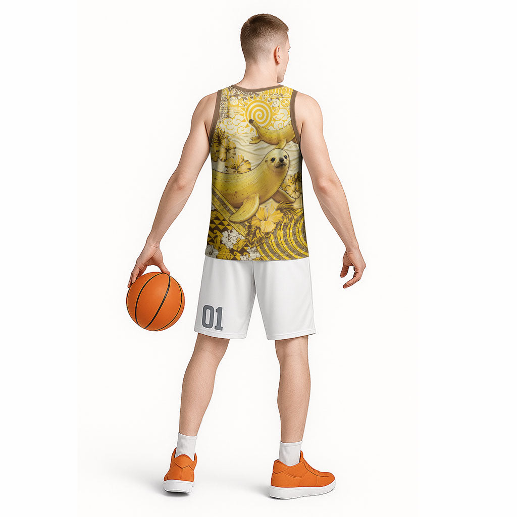 Hawaii Banana Seal Basketball Jersey Ilio Holo I Ka Uaua Aloha DT05 - Polynesian Pride