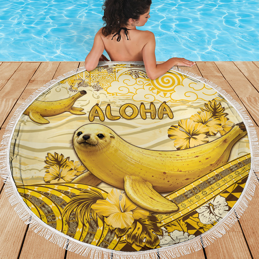 Hawaii Banana Seal Beach Blanket Ilio Holo I Ka Uaua Aloha DT05 - Polynesian Pride