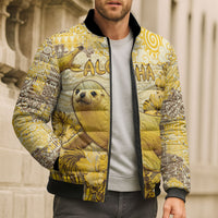 Hawaii Banana Seal Bomber Puffer Jacket Ilio Holo I Ka Uaua Aloha DT05 - Polynesian Pride
