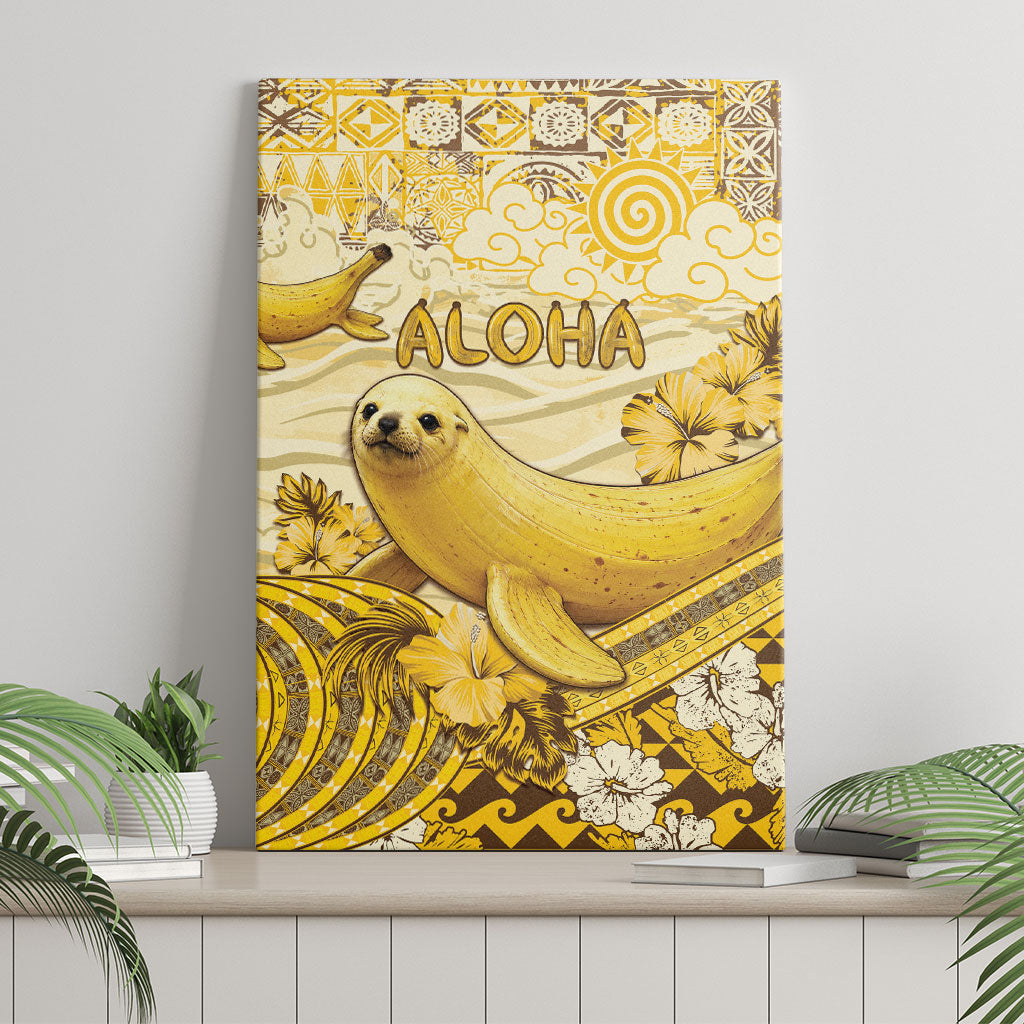 Hawaii Banana Seal Canvas Wall Art Ilio Holo I Ka Uaua Aloha DT05 - Polynesian Pride