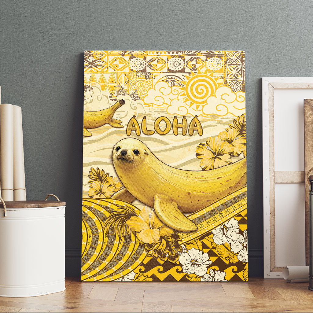 Hawaii Banana Seal Canvas Wall Art Ilio Holo I Ka Uaua Aloha DT05 - Polynesian Pride