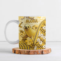 Hawaii Banana Seal Ceramic Mug Ilio Holo I Ka Uaua Aloha DT05 Yellow - Polynesian Pride