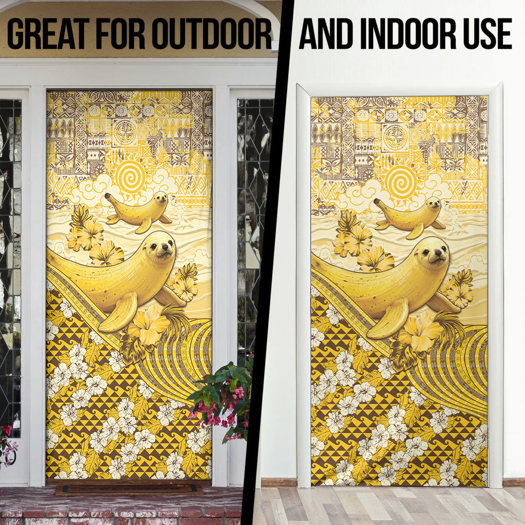 Hawaii Banana Seal Door Cover Ilio Holo I Ka Uaua Aloha DT05 - Polynesian Pride