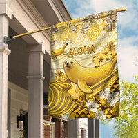 Hawaii Banana Seal Garden Flag Ilio Holo I Ka Uaua Aloha DT05 House Flag Yellow - Polynesian Pride