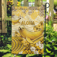 Hawaii Banana Seal Garden Flag Ilio Holo I Ka Uaua Aloha DT05 Garden Flag Yellow - Polynesian Pride