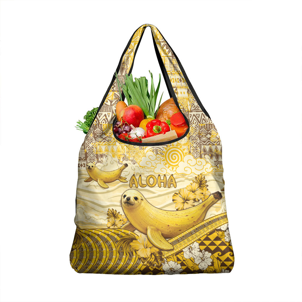 Hawaii Banana Seal Grocery Bag Ilio Holo I Ka Uaua Aloha DT05 1-pack One Size Yellow - Polynesian Pride