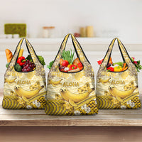 Hawaii Banana Seal Grocery Bag Ilio Holo I Ka Uaua Aloha DT05 3-pack One Size Yellow - Polynesian Pride