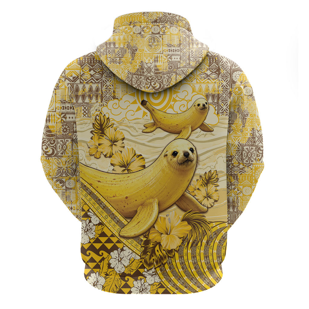 Hawaii Banana Seal Hoodie Ilio Holo I Ka Uaua Aloha DT05 - Polynesian Pride