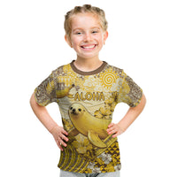 Hawaii Banana Seal Kid T Shirt Ilio Holo I Ka Uaua Aloha DT05 Yellow - Polynesian Pride
