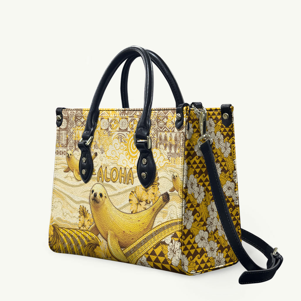 Hawaii Banana Seal Leather Bag Ilio Holo I Ka Uaua Aloha DT05 Yellow - Polynesian Pride