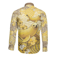Hawaii Banana Seal Long Sleeve Button Shirt Ilio Holo I Ka Uaua Aloha DT05 - Polynesian Pride