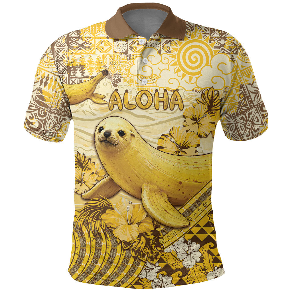 Hawaii Banana Seal Polo Shirt Ilio Holo I Ka Uaua Aloha DT05 Yellow - Polynesian Pride