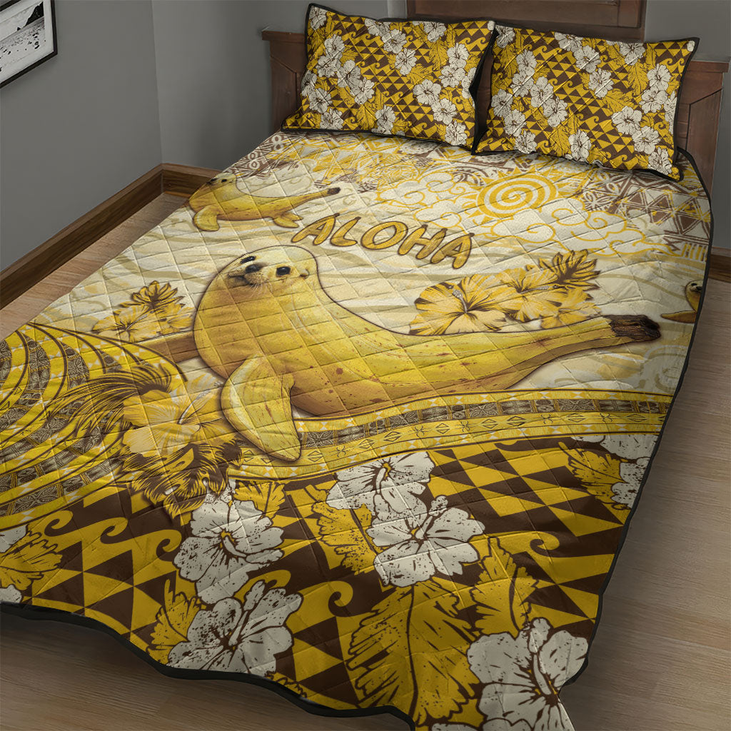 Hawaii Banana Seal Quilt Bed Set Ilio Holo I Ka Uaua Aloha DT05 - Polynesian Pride