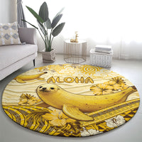 Hawaii Banana Seal Round Carpet Ilio Holo I Ka Uaua Aloha DT05 - Polynesian Pride