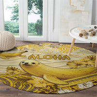 Hawaii Banana Seal Round Carpet Ilio Holo I Ka Uaua Aloha DT05 - Polynesian Pride