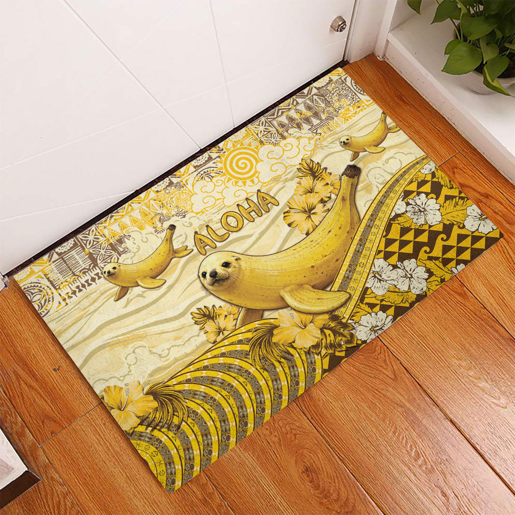 Hawaii Banana Seal Rubber Doormat Ilio Holo I Ka Uaua Aloha DT05 - Polynesian Pride