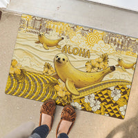 Hawaii Banana Seal Rubber Doormat Ilio Holo I Ka Uaua Aloha DT05 - Polynesian Pride