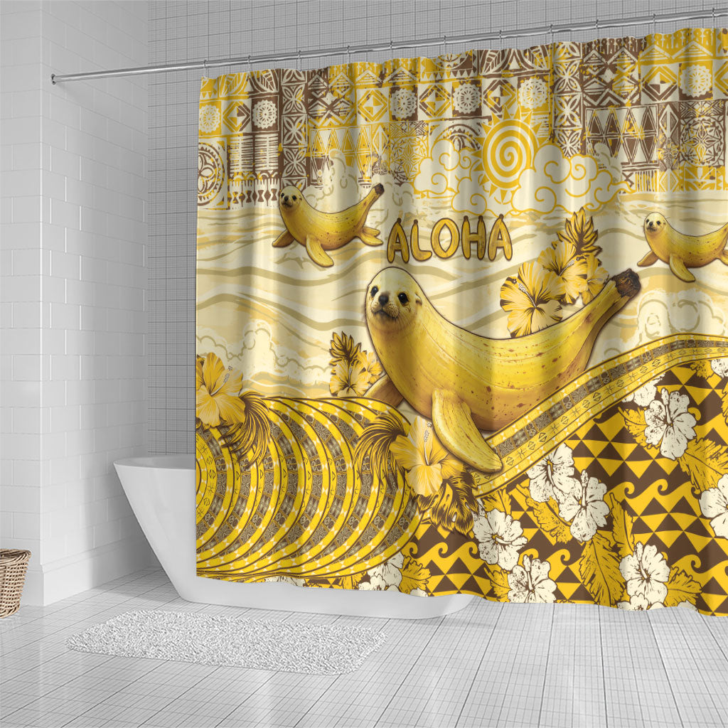 Hawaii Banana Seal Shower Curtain Ilio Holo I Ka Uaua Aloha DT05 - Polynesian Pride
