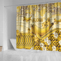 Hawaii Banana Seal Shower Curtain Ilio Holo I Ka Uaua Aloha DT05 - Polynesian Pride