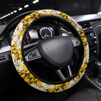 Hawaii Banana Seal Steering Wheel Cover Ilio Holo I Ka Uaua Aloha DT05 Universal Fit Yellow - Polynesian Pride